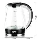 Top Sale Glass Kettle – 360° Rotation Base, LED Light, Smart Glass Tea Pot with Automatic Shut-Off and Boil-Dry Protection