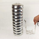 Decent Tiffin Carrier – Export Quality Stainless Steel SS Patti Belly Tiffin (2, 3 & 4 pcs)
