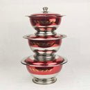 Fancy Curry Pot Set – 3-Piece Donga Set | Full Steel | Premium Quality