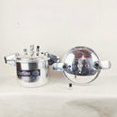 Heavy-Duty Aluminum Pressure Cooker with Silver Handles – Triple Safety, 9L, 11L, 13L