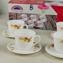 6-Piece Heat Resistant Opal Glass Tea Set – Elegant & Durable