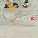 1 Pack – 6-Piece Red Apple Long Glass Set | Best for Wine & Water | Fish Design