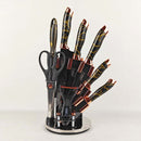 Professional Unique Chef Rose Gold Knife, Peeler & Scissors Set – 3CR13 Stainless Steel