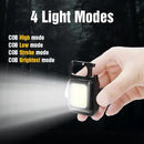New Rechargeable Mini LED Flashlight | 4 Light Modes | Portable Pocket Keychain Light