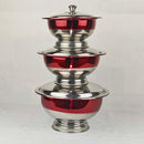 Fancy Curry Pot Set – 3-Piece Donga Set | Full Steel | Premium Quality