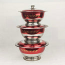 Fancy Curry Pot Set – 3-Piece Donga Set | Full Steel | Premium Quality
